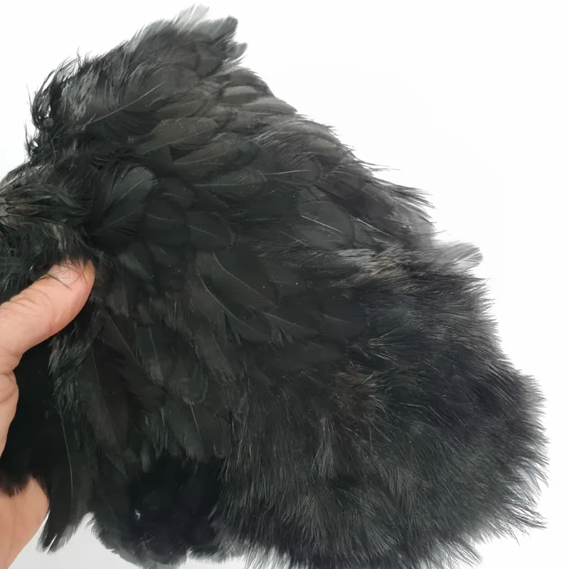 Whiting Coq de Leon Hen Soft Hackle with Chickabou in Dyed Black-5